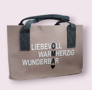 Filztasche beige