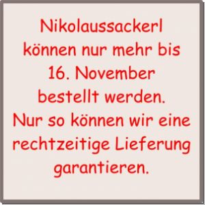 Nikolaussack bestickt - rot