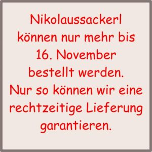 Nikolaussack bestickt - natur