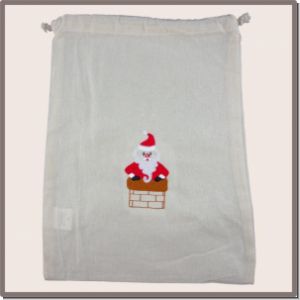 Nikolaussack bestickt - natur