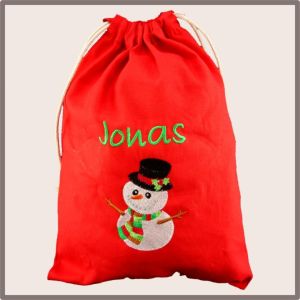 Nikolaussack bestickt - rot