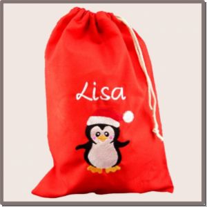 Nikolaussack bestickt - rot