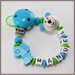 Schnullerkette "3D Bär"