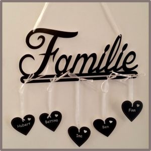 Türschild Schriftzug "Familie"