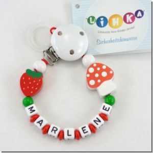 Schnullerkette "Pilze"