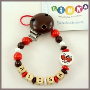 Schnullerkette "Marienkäfer"