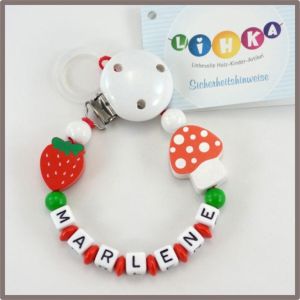 Schnullerkette "Pilze"