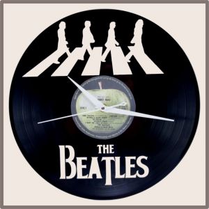 Schallplatten Wanduhr "The Beatles"