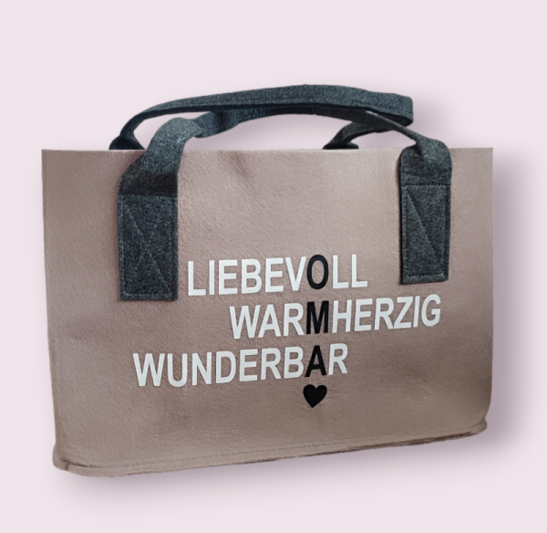 Filztasche beige
