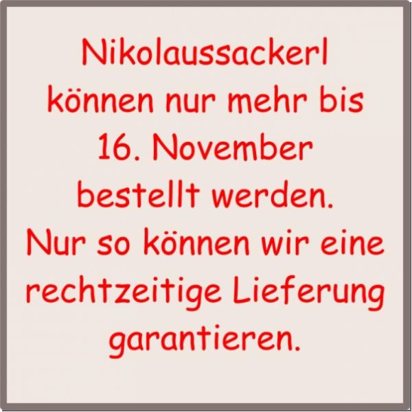 Nikolaussack bestickt - rot