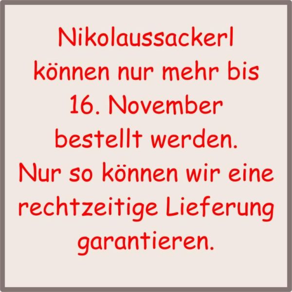 Nikolaussack bestickt - natur