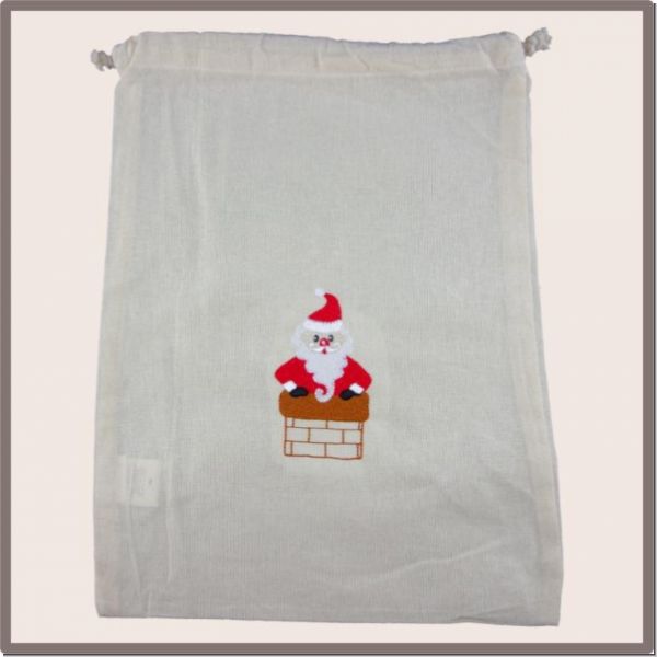 Nikolaussack bestickt - natur