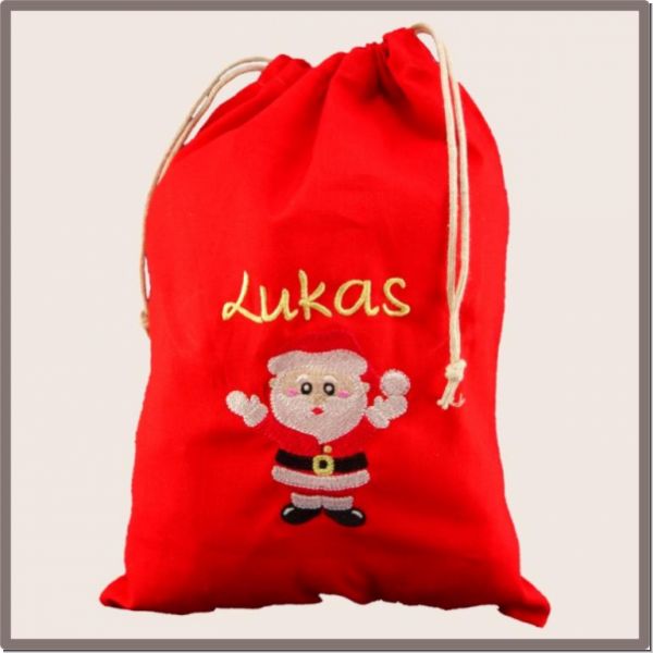 Nikolaussack bestickt - rot