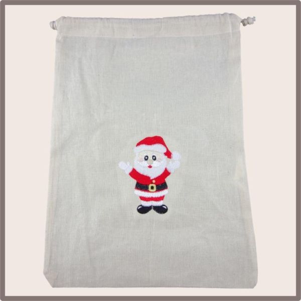 Nikolaussack bestickt - natur